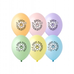 Шар 14" (50 шт) с рис. "С ДР Ромашка", Бельгия