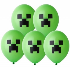Шар 14" (50 шт) с рис. "Пиксели зеленый", BELBAL",  Бельгия