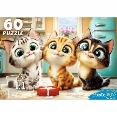 ПАЗЛЫ 60 элементов. КОТЯТА НА КУХНЕ, ООО "Рыжий Кот", РФ