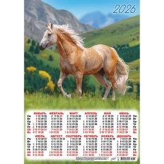 Календарь А3.  "Символ года. Вольная прогулка",  ООО "Белая Ворона", РФ