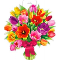 Плакат фигурный двустор. А3 "Букет", ФДА, РФ