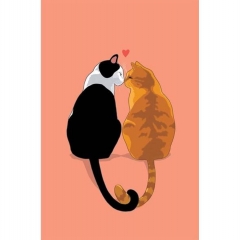 Открытка А5 (кат.230) "Влюбленные коты", "Арт Дизайн", РФ