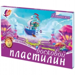 Пластилин 32 цв. ,со стеком мягкий (восковой) "Фантазия", ЛУЧ, РФ