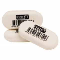 Ластик белый овальный (55х23х10 мм.)/ каучук, Profit, Китай