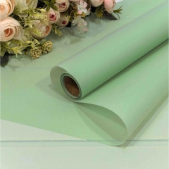 Плёнка 0,58х10м., матовая однотонная 50мкм., Бледно-зелёный, OMG gift, Китай