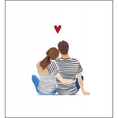 Открытка А5 12х13см. (кат.230) "Пара", "Арт Дизайн", РФ