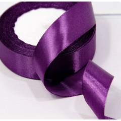 Лента атласная (сатин) 2,5 см. /25 ярдов (+/-10%), Тёмно-фиолетовый, OMG gift, Китай