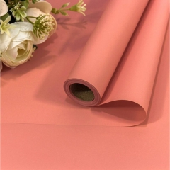 Плёнка 0,58х10м., матовая "Корейская", 55мкм., Умеренный розовый, OMG gift, Китай