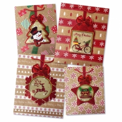 Пакет ЛЮКС 26х32х10см, "Merry Christmas" (Аппликация/Блёстки) в асс., Китай