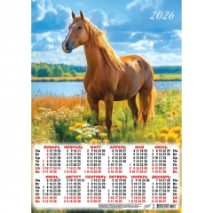Календарь А3.  "Символ года. Гордая лошадка",  ООО "Белая Ворона", РФ
