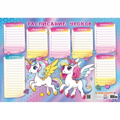 Плакат пиши-стирай А3 "Расписание", РФ