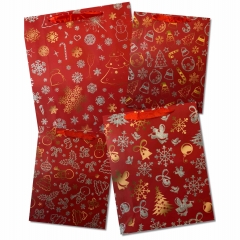 Пакет ЛЮКС 26х32х10см, "Новогодний" (Блёстки) в асс., Китай