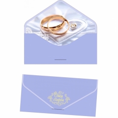 Конверт для денег (19х9см.), "Нежное прикосновение" С ДНЕМ СВАДЬБЫ! (Soft Touch, фольга, цветной оборот), "Стильная открытка", РБ
