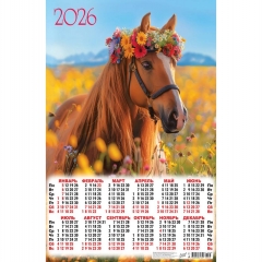 Календарь А2. "Символ года.  Романтичная красотка",  ООО "Белая ворона", РФ