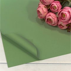 Плёнка в листах 55х55 см., (20 шт.), матовая "Корейская", 65мкм., Оливково-зелёный, OMG gift, Китай
