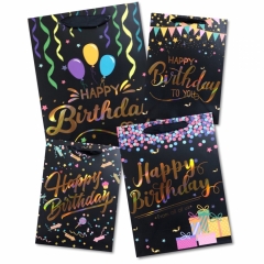 Пакет 18х24х8см, "HAPPY BIRTHDAY" (ЛЮКС. Фольга) в асс., Китай