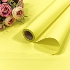Плёнка 0,58х10м., матовая "Корейская", 55мкм., Жёлтый, OMG gift, Китай