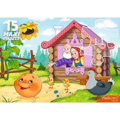 МАКСИ-ПАЗЛЫ 15 элементов. КОЛОБОК, ООО "Рыжий Кот", РФ МАКСИ-ПАЗЛЫ 15 элементов. КОЛОБОК, ООО "Рыжий Кот", РФ