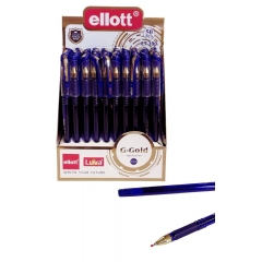 Ручка шариковая ELLOT "G-Gold", синяя/0,7мм.,  Китай