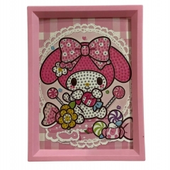 Мозаика из страз на подрамнике 13,5х18 см. "My Melody & Kuromi - 3", Китай