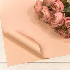 Плёнка в листах 55х55 см., (20 шт.), матовая "Корейская", 65мкм., Абрикосовый, OMG gift, Китай