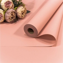 Плёнка 58см., 800г., матовая "Корейская" 55мкм., Персиковый, OMG gift, Китай