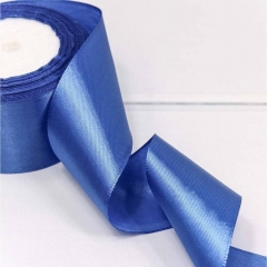 Лента атласная (сатин) 5 см. /25 ярдов (+/-10%), Синий, OMG gift, Китай
