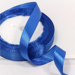Лента атласная (сатин) 1,2 см. / 25 ярд., Синий, OMG gift, Китай