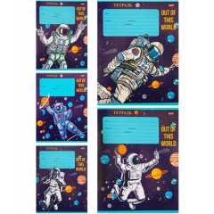 Тетрадь А5, 12 л./кл. (белая бумага) "Крутой космонавт-1", Profit, РФ