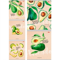 Тетрадь А5, 48л./кл. (белая бумага) "АВОКАДОМАНИЯ-1", "Profit", РФ