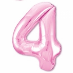Шар фольга Цифра "3" (розовый), L40"/1м., Китай