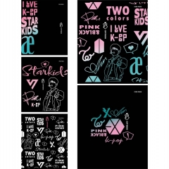 Тетрадь А5,48/кл. (белая бумага) "K-POP", "Prof-Press", РФ