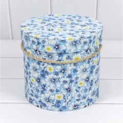 Коробки Набор 1/3 Цилиндр 18*17 "Цветы на голубом фоне", OMG gift, Китай