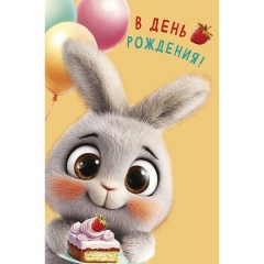 Открытка А5 (кат.240) "В День Рождения!", "Арт Дизайн", РФ