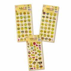 Наклейка дутик 10х22см. "Смайлики" в ассортименте, Китай