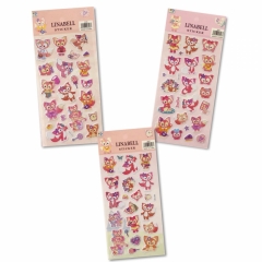 Наклейка дутик 10х22см. "Линабелль" в ассортименте, Китай