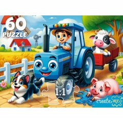 ПАЗЛЫ 60 элементов. ВЕСЕЛЫЙ ТРАКТОР И КОМПАНИЯ, ООО "Рыжий Кот", РФ