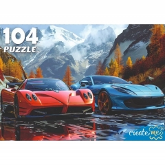 ПАЗЛЫ 104 элемента. "ДВА АВТО НА ФОНЕ ГОР", ООО "Рыжий Кот", РФ
