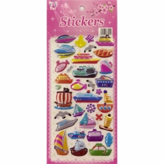 Наклейка дутик 10х23,5см. "Корабли", Китай