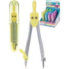 Циркуль метал. пластик PASTEL LINE (Ц-4674), метал. пластик,115мм,в пластик/ цветном чехле,  Prof-Press/пр-во: Китай