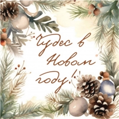 Мини-открытка одинарн., 7х7см. "Чудес в новом году!", "Стильная Открытка", РБ