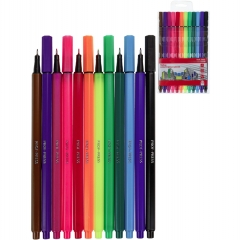 Набор ручек капиллярных 12 цв. гексагональный корпус, d=0,4 мм, "Prof-Press", РФ