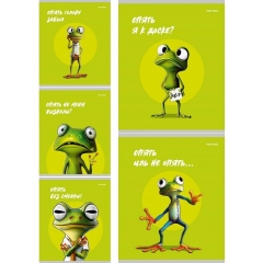 Тетрадь А5,48/кл. (белая бумага) "ЖАБКА", "Profit", РФ