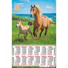 Календарь А2. "Символ года. Прогулка на просторах",  ООО "Белая ворона", РФ