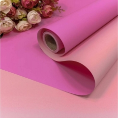 Плёнка 0,58*10м матовая двухст. 60мкм Ярко-розовый/Персиковый, OMG gift, Китай