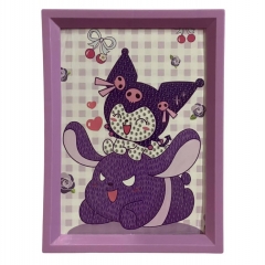Мозаика из страз на подрамнике 13,5х18 см. "My Melody & Kuromi - 4", Китай