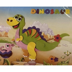 3Д аппликация с фоамираном  c подвижными деталями 25,5х21 см. "ДИНОЗАВР" в асс., Китай