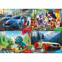 ПАЗЛЫ 35 элементов. ЛУЧШИЕ ПАЗЛЫ ДЛЯ МАЛЬЧИКОВ. ООО "Рыжий Кот", РФ