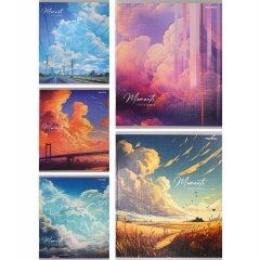 Тетрадь А5,48/кл. (белая бумага) "ОБЛАЧНЫЙ ПЕЙЗАЖ", "Prof-Press", РФ