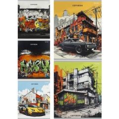 Тетрадь А5,48/кл. (белая бумага) "ГРАФИКА В ГОРОДЕ", "Prof-Press", РФ
